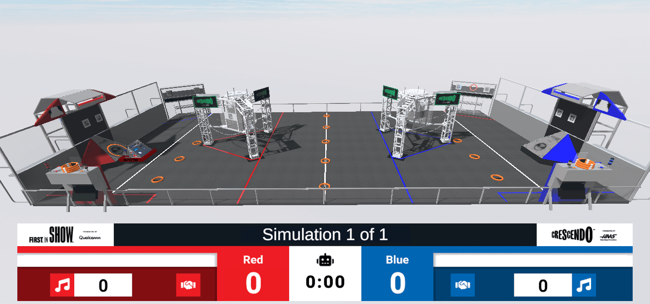 Screenshot of the CRESCENDO Simulator game application